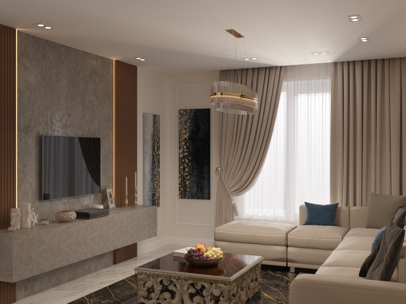 Living Room & Dining Room